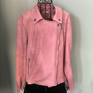 Maurices Pink Leather Jacket